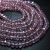 14 INCHES - TOPE - GRADE HIGH QUALITY - SO GORGEOUS - AMAZING PINK COLOUR - EYE CLEAN - PINK TOPAZ - MICRO FACETED RONDELL BEADS - SIZE 3.5- 4 mm